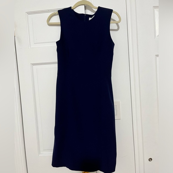 MM LaFleur Navy Sheath Dress size 4 Shirley - Picture 1 of 6